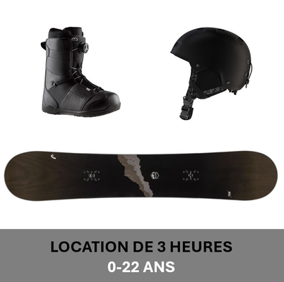 Snowboard Package - 3 hours, Junior 22 and under