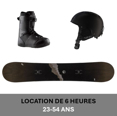 Équipement complet de planche à neige - 6 heures, 23-54 ans