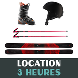Équipement complet de ski - 3 heures, 0-25 ans